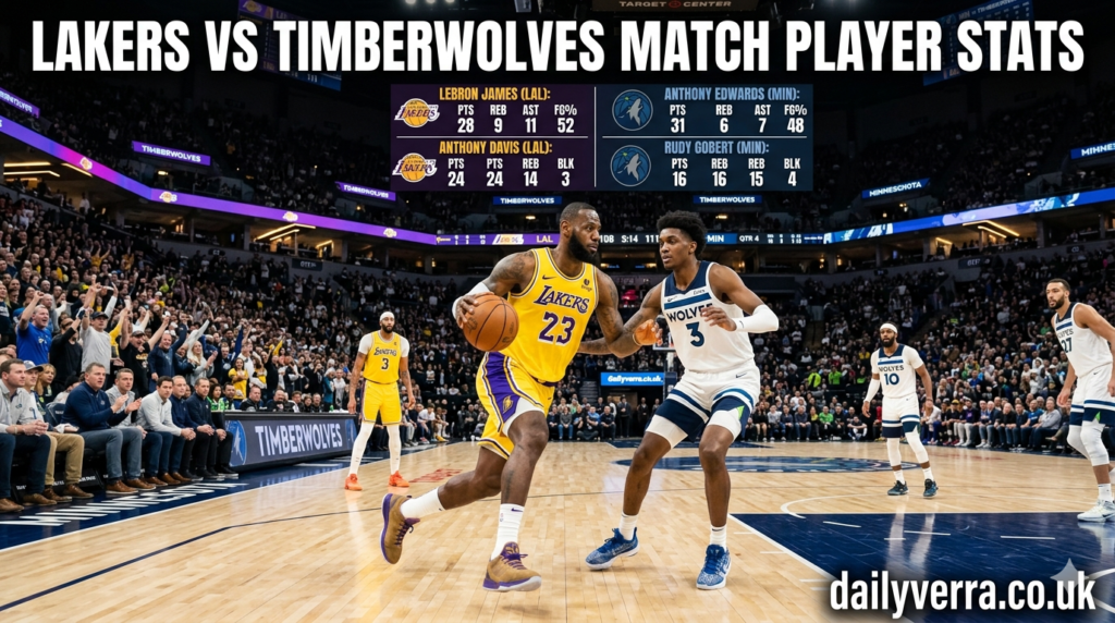 lakers vs timberwolves match player stats