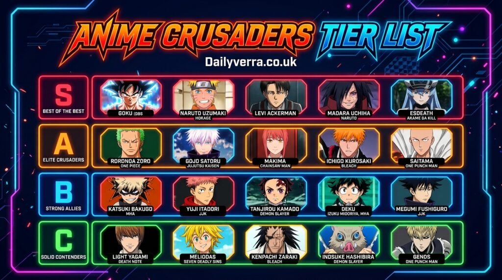 Anime Crusaders Tier List